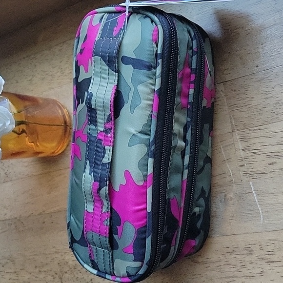 Lug Stacked and Lined Cosmetic Case | Double Decker | Camo Orchid - Picture 2 of 10